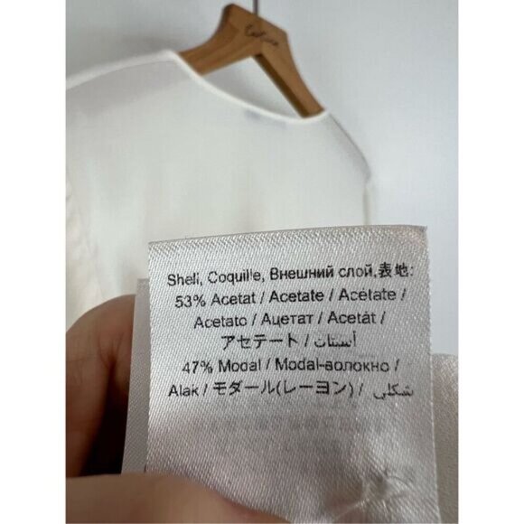 Tiger of Sweden Women’s 36 U.S. Small White Acrylic Long Sleeve Blouse Top - Picture 12 of 15